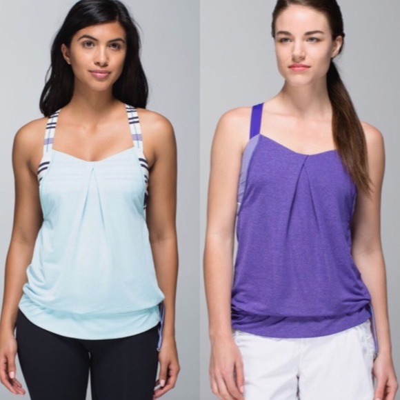 lululemon athletica Tops - Lululemon Bundle Lot tank tops Size 2 Purple Blue